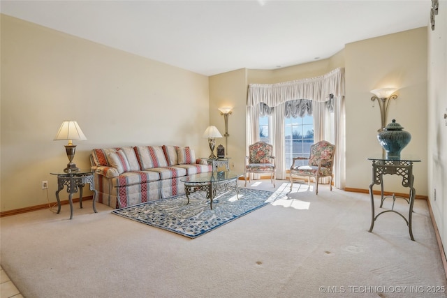 63320 E 293rd Rd, Grove, OK 74344 - living room featuring carpet flooring and baseboards
