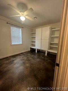 64 Crescent, Ardmore, OK 73401 - spacious closet with a ceiling fan