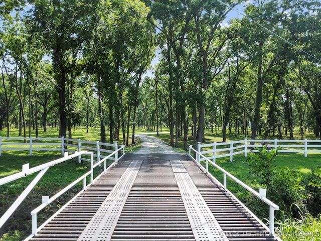 view of community with fence