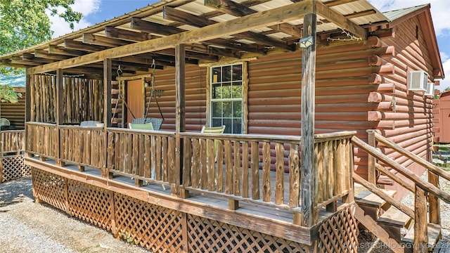 exterior space with metal roof