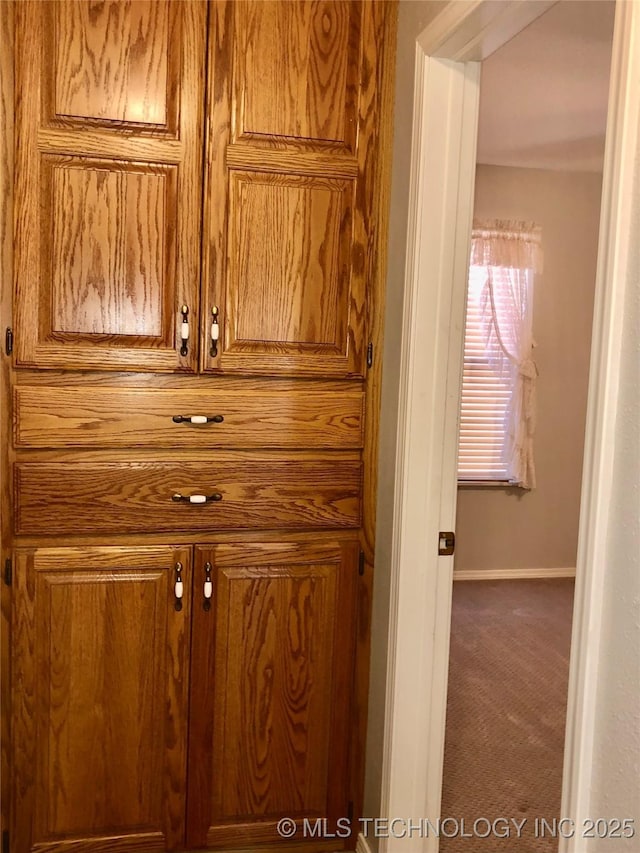 room details featuring carpet and baseboards