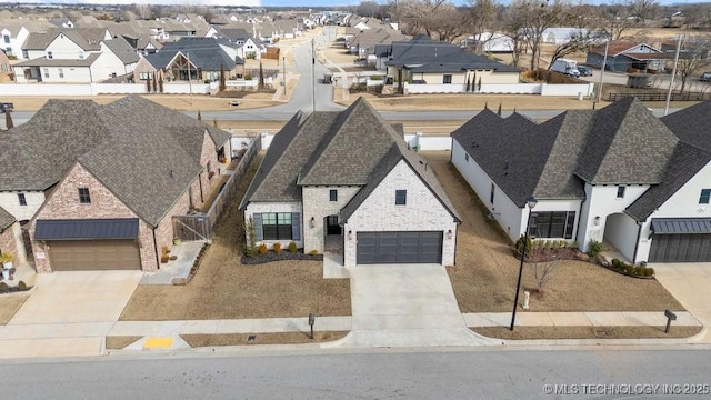 aerial view featuring a residential view