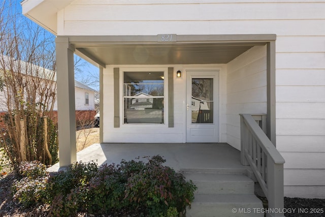 view of doorway to property