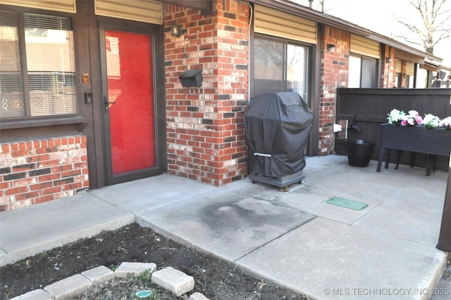 view of patio / terrace featuring grilling area