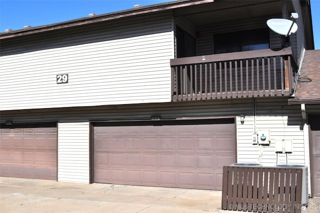 garage featuring central AC