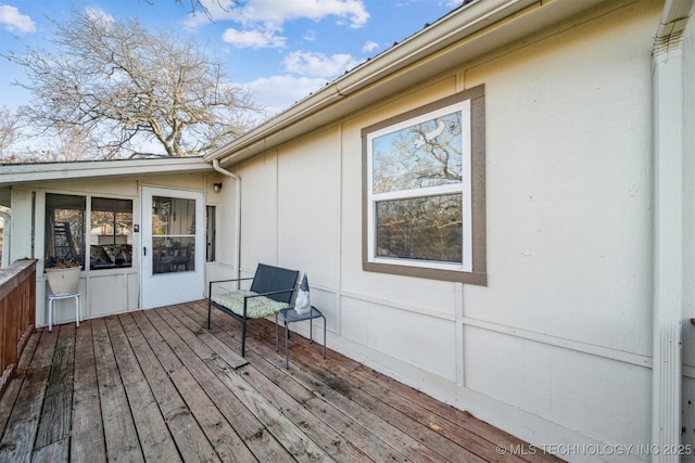 65663 S 336th Rd, Chouteau, OK 74337 - view of wooden terrace