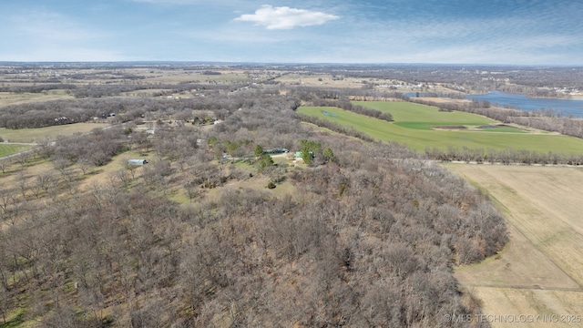 3126 E 490th Rd, Pryor, OK 74361 - bird's eye view featuring a water view