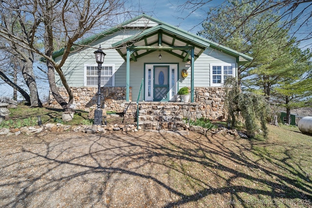 3126 E 490th Rd, Pryor, OK 74361 - view of front of property featuring stone siding