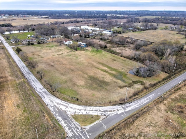 drone / aerial view featuring a rural view