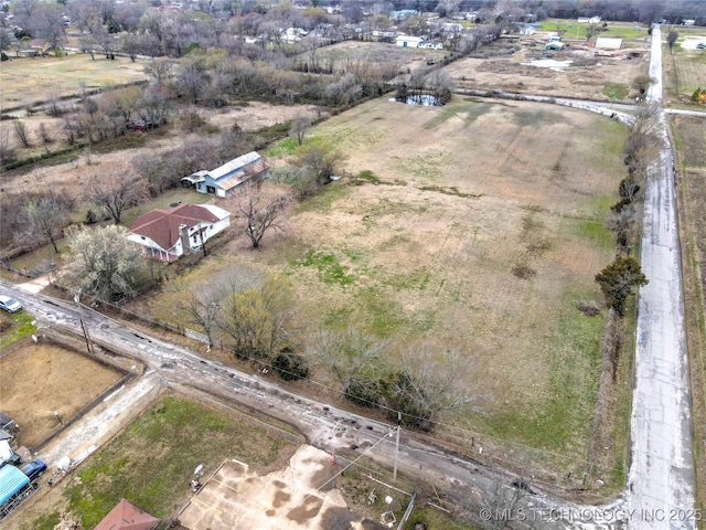 aerial view featuring a rural view