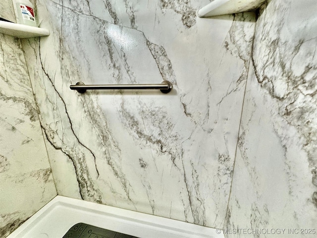 117 S Bluff Ave, Tahlequah, OK 74464 - bathroom view of a marble finish shower