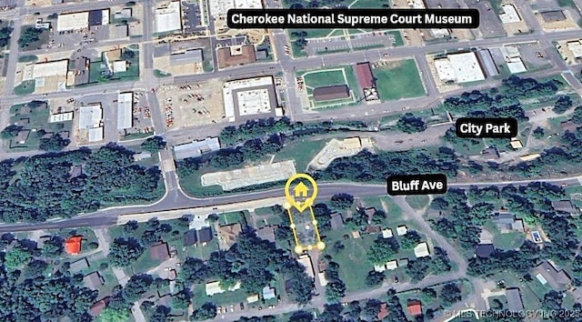 117 S Bluff Ave, Tahlequah, OK 74464 - aerial view of property's location