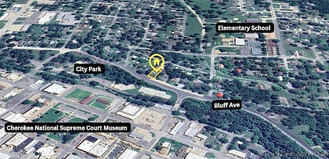117 S Bluff Ave, Tahlequah, OK 74464 - aerial view of property's location