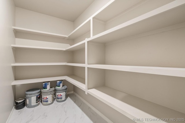 view of storage area