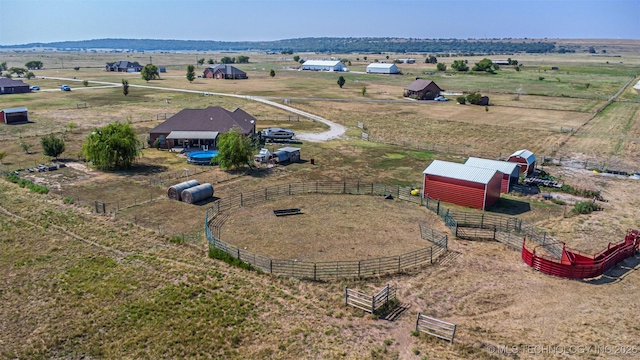 aerial view featuring a rural view