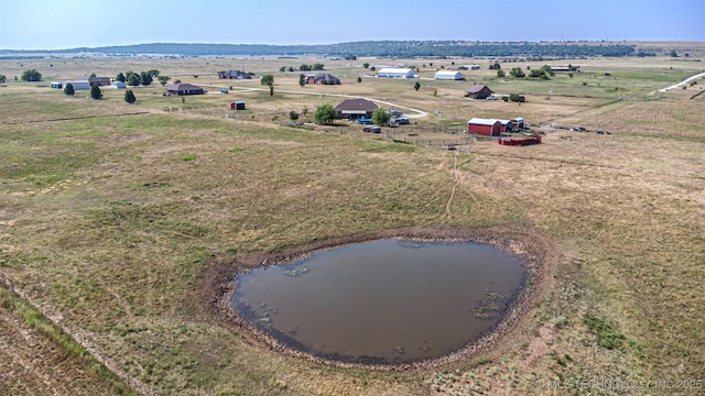 drone / aerial view with a rural view