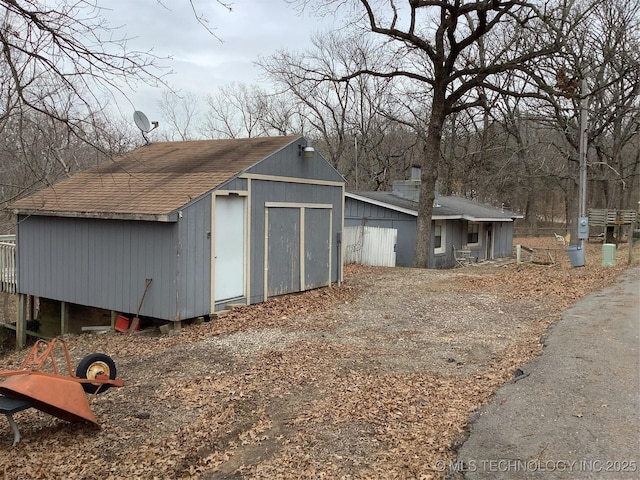 view of shed