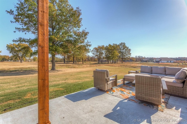 view of patio / terrace with an outdoor hangout area