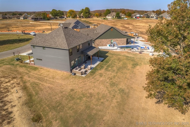 aerial view featuring a residential view