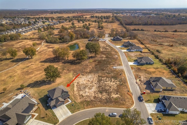 aerial view featuring a residential view