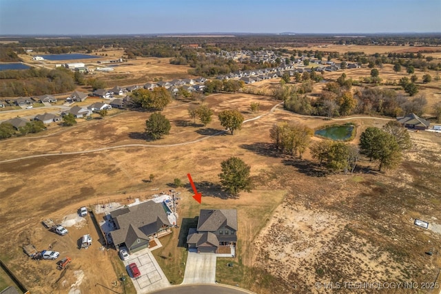 bird's eye view with a residential view