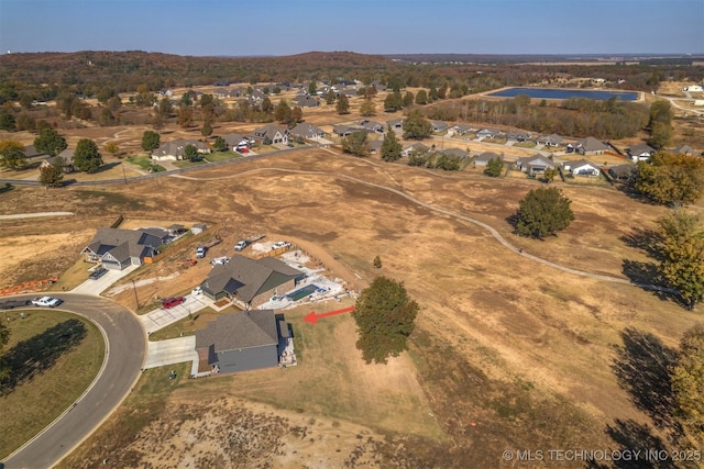 bird's eye view with a residential view