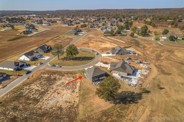 birds eye view of property featuring a residential view