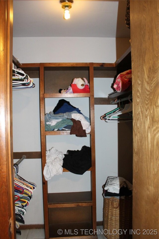 view of walk in closet