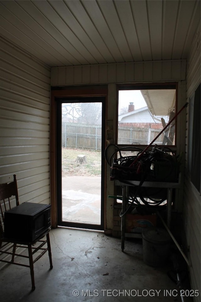 interior space featuring concrete flooring