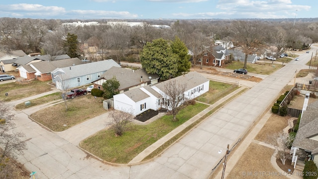 aerial view with a residential view