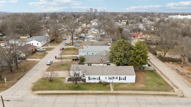 bird's eye view with a residential view