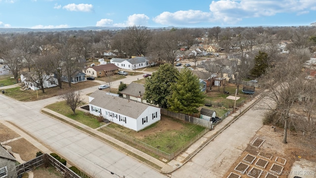 aerial view with a residential view