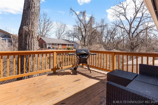 view of wooden deck