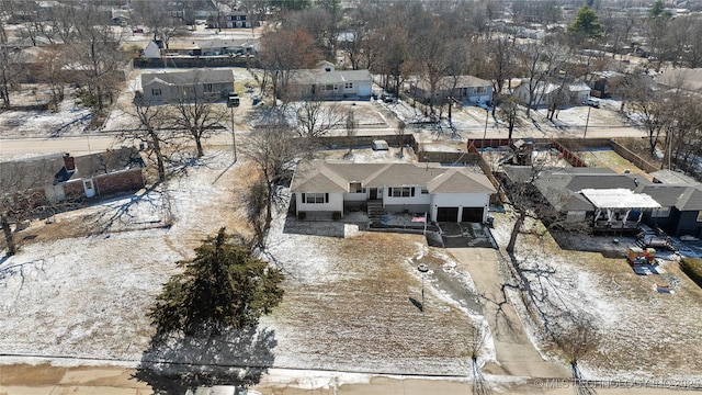 bird's eye view featuring a residential view