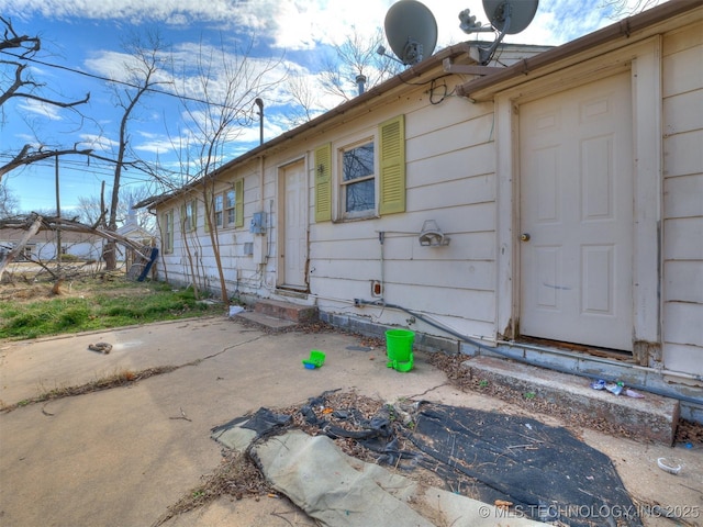 exterior space with entry steps