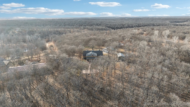 448 Springview Dr, Skiatook, OK 74070 - aerial view of property and surrounding area featuring a forest