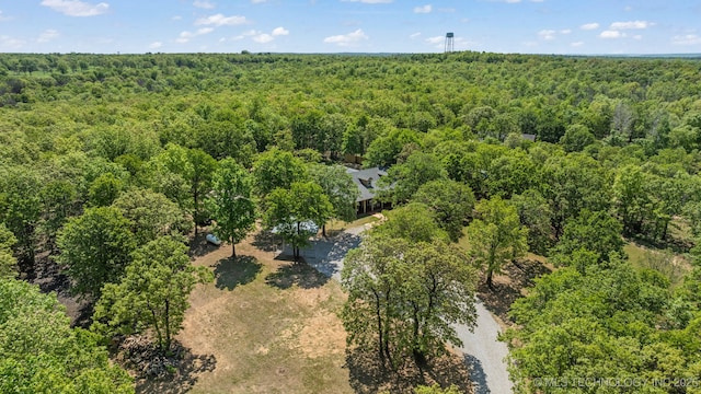 448 Springview Dr, Skiatook, OK 74070 - drone / aerial view of a heavily wooded area