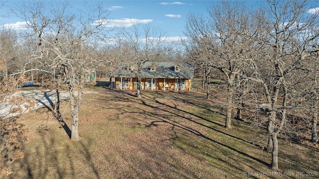 view of front of house with covered porch