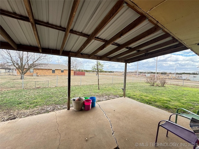 view of patio / terrace with fence