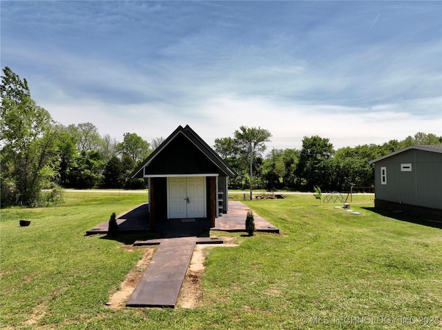 view of shed