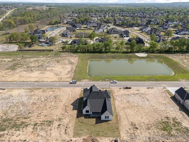 2719 E 135th Dr S, Bixby, OK 74008 - aerial view with a residential view and a water view