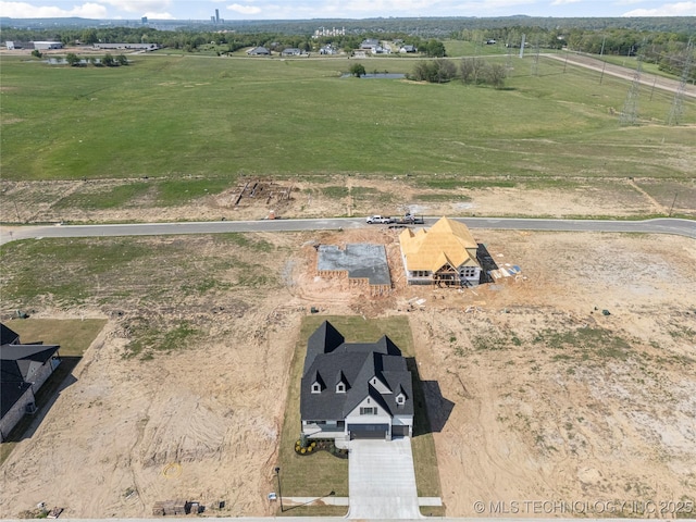 2719 E 135th Dr S, Bixby, OK 74008 - birds eye view of property with a rural view