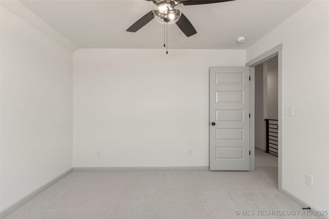 2719 E 135th Dr S, Bixby, OK 74008 - empty room featuring light colored carpet, ceiling fan, and baseboards