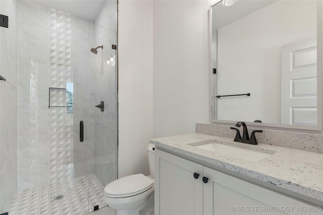 2719 E 135th Dr S, Bixby, OK 74008 - full bathroom with a shower stall, toilet, and vanity