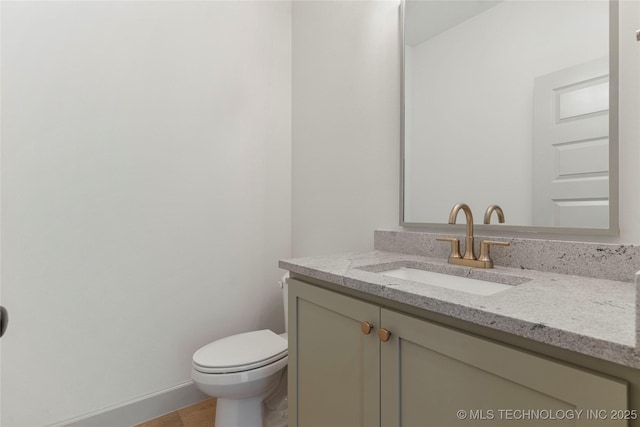 2719 E 135th Dr S, Bixby, OK 74008 - bathroom with toilet, vanity, and baseboards