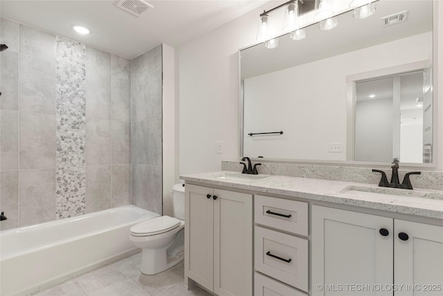 2719 E 135th Dr S, Bixby, OK 74008 - bathroom with visible vents, toilet, and a sink