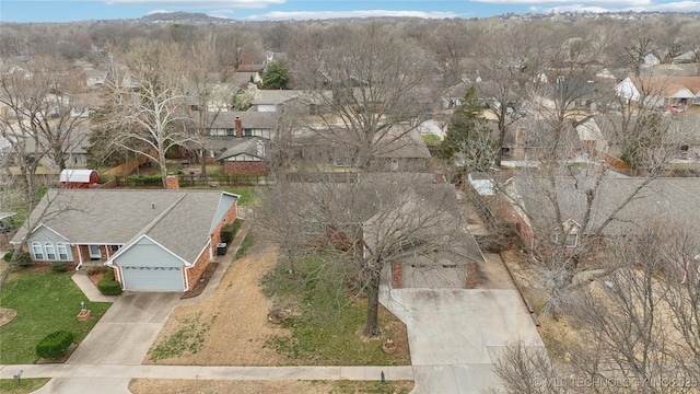 birds eye view of property featuring a residential view