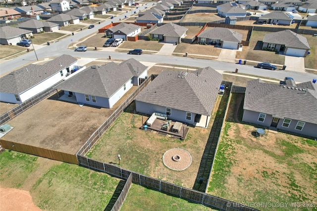 aerial view featuring a residential view