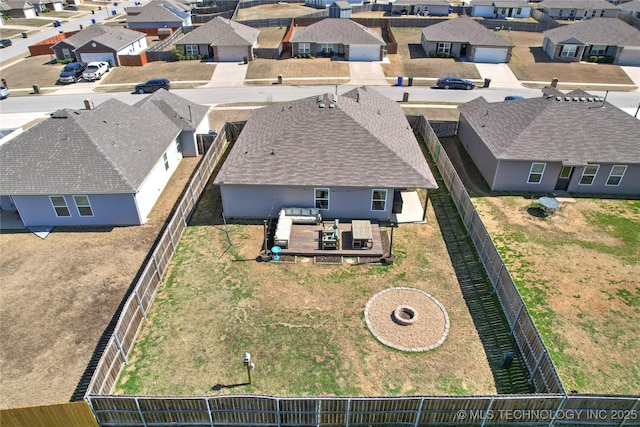 drone / aerial view featuring a residential view