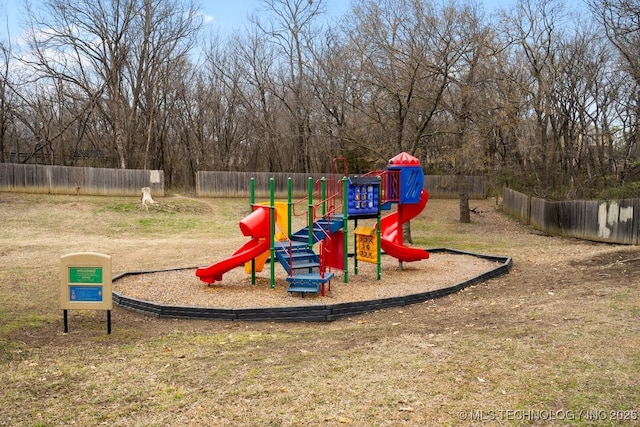 community playground with fence